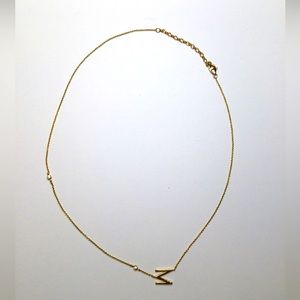 Tai Cubic Zirconia M Initial Necklace - 18”